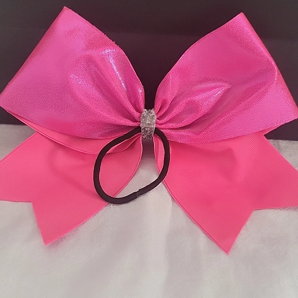 October Pink hard bling bow